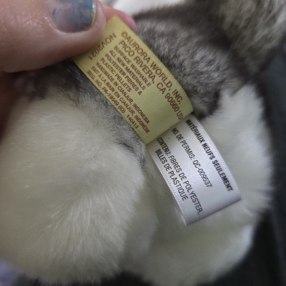 Miyoni by Aurora Siberian Husky Puppy Dog Wolf Plush Stuffed Animal - Picture 9 of 10